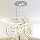 Bicycle Crystal Pendant Lamp 36W 240V Metal Pendant Light for Home