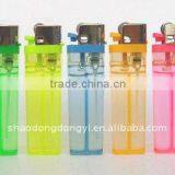 60# Black/ Color Head Flint Lighter With Iron Coat Plastic Wheel