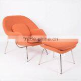 Furniture Factory Wholesale Fiberglass Lounge Womb Leisure Chair With Cushion Cashmere Womb Chair thumbnail-3