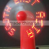 Electronic LED Flashing Mini Fan With light Words and Pattern Showing