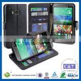 C&T Wholesale New Products 2015 Luxury Wallet PU Leather Case For HTC One M9 thumbnail-4