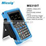 Micsig MS310IT Isolated Touch Screen Handheld Oscilloscope 100mhz 2CH thumbnail-1