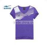ERKE Womens V-neck Shirt Custom T-shirt Cheap Sports T-shirt Summer T-shirt for Women OEM/wholesale China Manufacture thumbnail-4