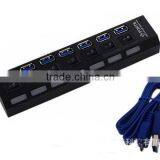 Usb 3.0 Hub Driver 7 Ports With On/Off Switch + AC Power Adapter For Desktop Laptop thumbnail-4
