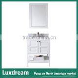 24" Wooden Bathroom Furniture Cabinet With Frame Mirror Bespresso Finish thumbnail-3