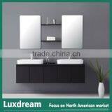 Grey 60" European Wall Mount Bathroom Vanity Cabinet thumbnail-5