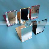 Fashion Round Compact Mirror 7cm pu Leather Pocket Mirror Travel Double Side Cosmetic Mirror thumbnail-1