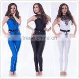 Top Quality Adult Women Sexy Bodycon Polyester Spandex Onepiece Jumpsuit thumbnail-1