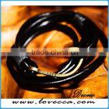 Handmade Mens Genuine Braided Leather Hook Anchor Bracelet thumbnail-4