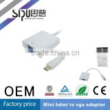 SIPU White color 9 years factory wireless Mini hdmi to vga adapter cable