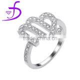 Wholesale Sterling Silver Ring Wax Setting Nano Gems Ring thumbnail-1