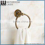 Customized Bathroom Designs Zinc Alloy Antique Bronze Finishing Bathroom Accessories Wall Mounted Towel Ring thumbnail-2