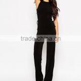 2016 Wholesale Cheap Side Lacing Sleeveless Slim Jumpsuit Playsuit for Women thumbnail-2