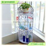Wood Plastic Composite Carving Bathroom Corner Shelf