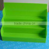 Custom 3 Tiers Green Acrylic Display Stand for Commdity Display With Unique Design Made in China OEM Factory