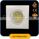High Quality Aluminium Alloy Square Led Ceiling Lamp 7*1w,>80lm/w,Ra>80,CE,ROHS,ERP,led Lighting Fixture,ceiling Lamp thumbnail-1