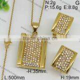 Hot Deisgns Wholesale American Diamond Jewelry Gold Plated Jewelry Set thumbnail-3