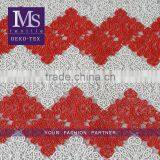 New Arrival Colorful Flower Patterns Microfiber Embroidery Lace Fabric Wholesale