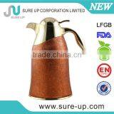 New Style High Quality Luxury Arabic Antique Metal Brass Copper Turkish Thermos Vacuum Coffee Pot Set Inner Glass thumbnail-5