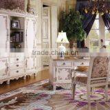 European Classic High End Wooden Home Office Desk And Bookcase/Home Carving Desk(MOQ=1 SET) thumbnail-3