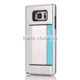 Card Slot Phone Case TPU + PC Phone Shell Protecive Back Cover for Samsung Note7 thumbnail-4