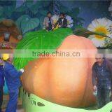 Shanghai World Exposition Halloween Decorative Cheap 2m Height Artificial Huge Costume Fruits Orange White Pumpkin EC08 0408 thumbnail-1