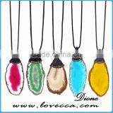 Gift For Wife Mom Natural Agate Necklace Crystal Necklace Stone Agate Jewelry thumbnail-1
