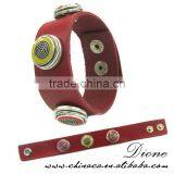 Wholesale 18mm Snap Charm Leather Snap Button Bracelet thumbnail-4
