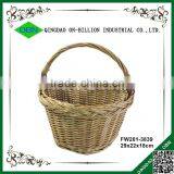 Handled Woven Custom Colored Wicker Removable Bicycle Basket thumbnail-1