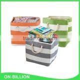 Household Square Foldable Paper Cloth Magazine Storage Basket thumbnail-1