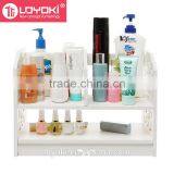 White Openwork Freestanding Book Shelf Desk Top Organization Office Desk Organizer thumbnail-2