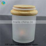 Decorative Glass Candle Jar With Wooden Cap On Sale thumbnail-4