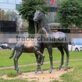 Copper Mother and Baby Horse Statue for Sale thumbnail-2