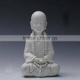 Modern Garden Decor White Marble Baby Buddha Statue