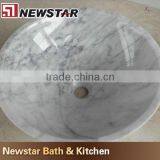 Newstar White Marble Bathroom Sink thumbnail-1