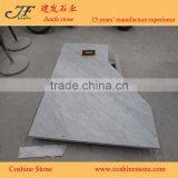 White Marble Table Tops Italian Bianco Carrara White Countertop Kitchen Cabinets thumbnail-2