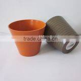 Family Beautiful Plastic Flower Pot/ Garden Pot Bamboo Fiber Flowerpot thumbnail-1