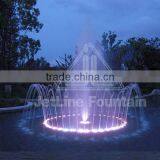 Water Fountain in a Lake, City Park of Wenzhou