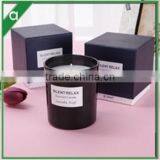 Apple Aroma Luxury Classic Black Soy Wax Scented Candle in Glass Jar thumbnail-1