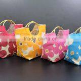 Designer Floral Print Juco Beach Bag With Wooden Cane Handle thumbnail-4