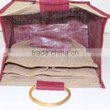 Factory Custom Cheap Six Bottle Jute Wine Bag thumbnail-4