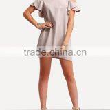 Cold Shoulder Ruffle Sleeve Shift Dress Women Fashion Boutique Dress thumbnail-4