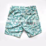 Summer Fashion Sea Vintage Swim Shorts Water Drainage Zip Fly Mens Swim Wear Custom Quick Drying Recycled Polyester Material thumbnail-3