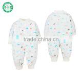 Stormy Printing White Newborn Baby Romper Interlock 100% Cotton Baby Clothing thumbnail-2
