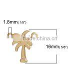 Zinc Based Alloy Connectors Palm Tree Gold Plated thumbnail-2