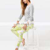 Multi Color Splice Printed Custom Leggings thumbnail-4