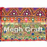 Handmade Ethnic Vintage Banjara Clutch - Kutch Patchwork Cotton Clutch- Tribal Vintage Patchwork Cotton Wallet thumbnail-4