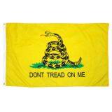 Wholesale 3x5 Ft Gadsden DONT TREAD ON ME Yellow Snake Polyester Flag thumbnail-1