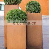 Ornamental Balcony Corten Steel Square Planter thumbnail-4