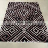 Machine Knitted Micro Fiber Rug With Polyester Pile M151 Blue thumbnail-3